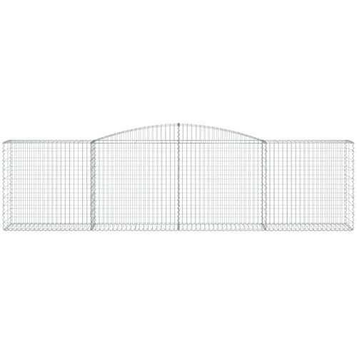  Lučne gabionske ko&amp;scaron;are 4 kom 400x50x100/120cm pocinčano željezo Slike