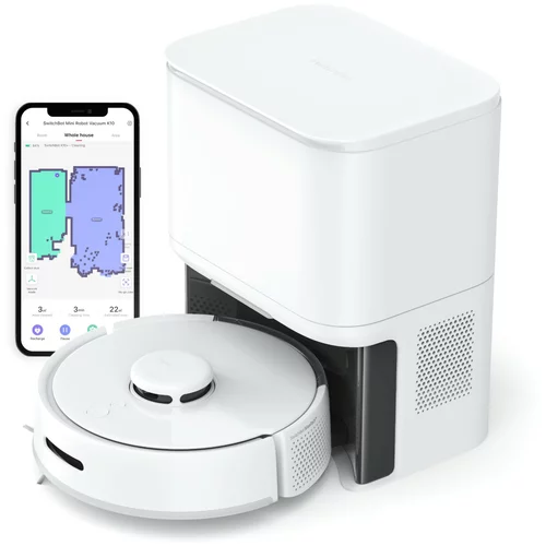 Switchbot Mini robotski sesalnik K10+ - - Kompakten - 4-litrska posoda za prah - Podpira Alexa in Google Assistance, (21016360)