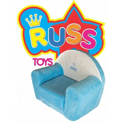 Russ Toys fotelja za decu na razvlačenje princess and king - plava Slike