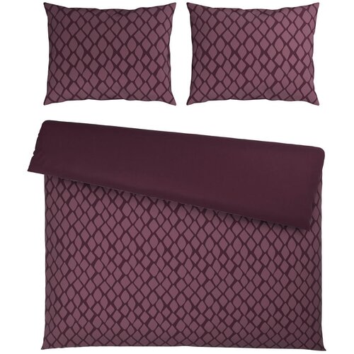 Dieter Knoll OBOJESTRANSKA POSTELJNINA STRIPES DK 200/200 cm saten vijolična Slike