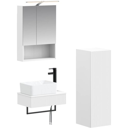  Set ormarića za kupaonicu 4 pcs Bijela 50 x 14,5 x 70 cm Cijene