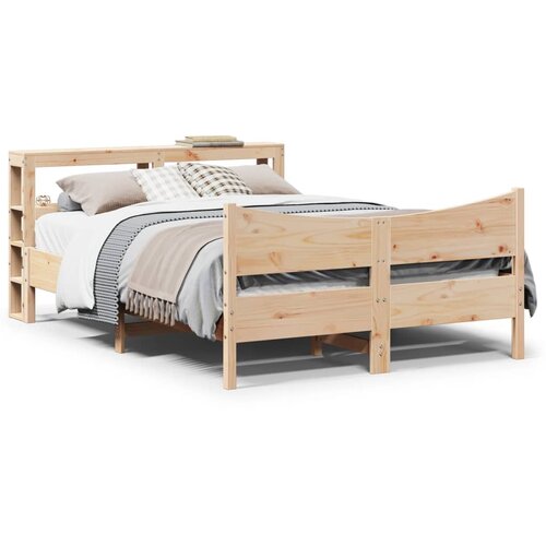 vidaXL Okvir za krevet s uzglavljem 160 x 200 cm od masivne borovine Cene