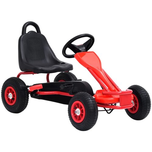 VidaXL Gokart na Pedale s Pnevmatikami Rdeče Barve Slike