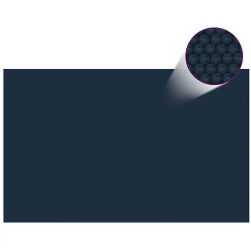 vidaXL Plavajoča PE solarna folija za bazen 800x500 cm črna in modra