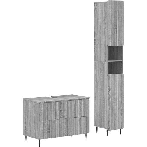  Set kupaonskih ormara od 2 dijela ZWOLLE Siva Sonoma Cene