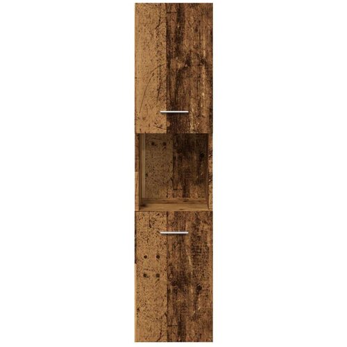 VidaXL Kupaonski viseći ormarić staro drvo 30x30x130 cm Slike