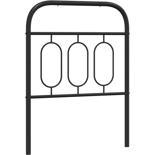 vidaXL Kovinsko posteljno vzglavje črno 75 cm, (21242919)