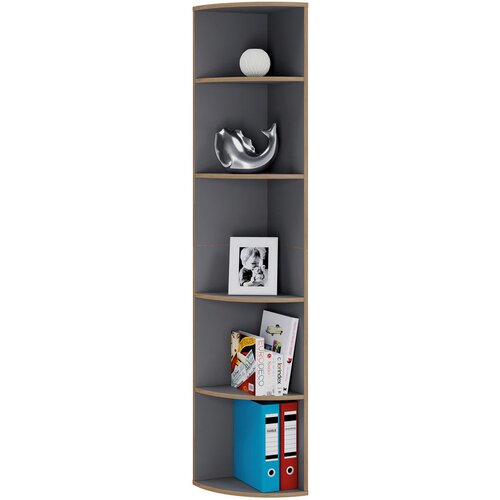 Livetastic KOTNI REGAL 33/183/33 cm antracit, medeni hrast Slike