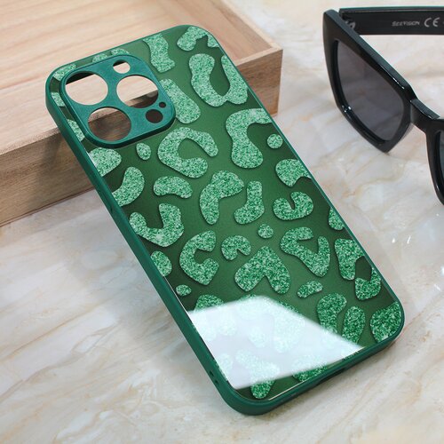 Torbica shiny glass za iphone 15 pro max 6.7 zelena Slike
