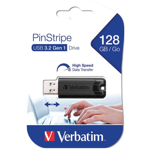  Memorija USB128GB 3.0 PinStripe Verbatim 49319 crna blister Cene