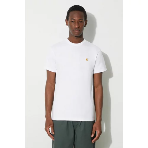 Carhartt WIP Pamučna majica S/S Chase T-Shirt za muškarce, boja: bijela, bez uzorka, I026391.00RXX