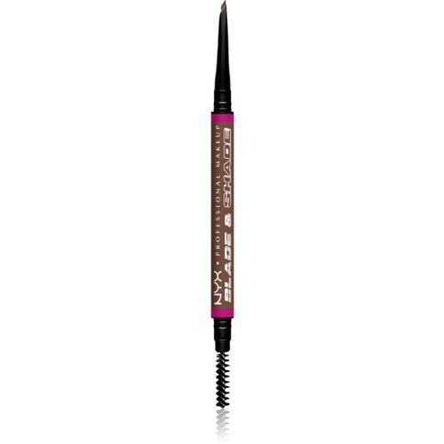 NYX Professional Makeup Blade & Shade svinčnik za obrvi s krtačko odtenek 08 Chocolate g Cene