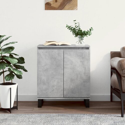  Komoda siva boja betona 60x35x70 cm od konstruiranog drva Slike
