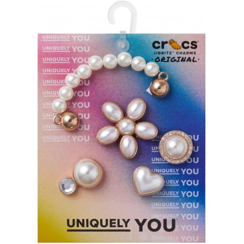 Crocs Dainty Pearl Jewelry 5 Pack Bijela Cijene