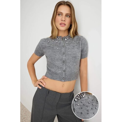 TRENDYOLMILLA Trendyol ženski kardigan model Twoaw27Hi00236, antracit Cene