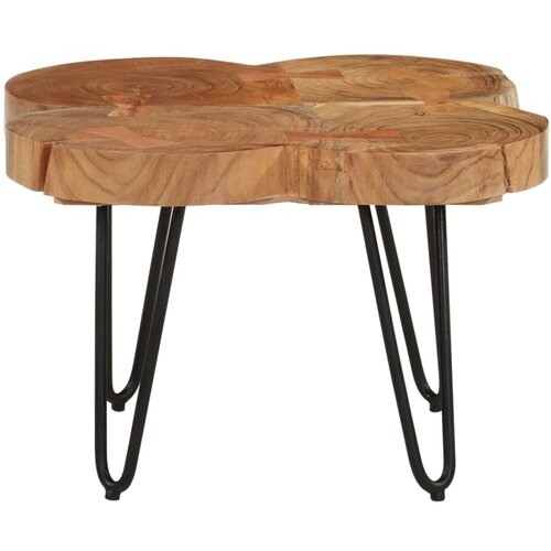 Maison Chic Klubska mizica - kavna mizica - Nizka mizica 36 cm 4 debla trden akacijev les, (21753646) Slike