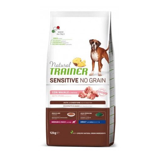 Natural trainer sensitive no grain adult pork – hrana za pse bez žitarica sa svinjetinom Cene