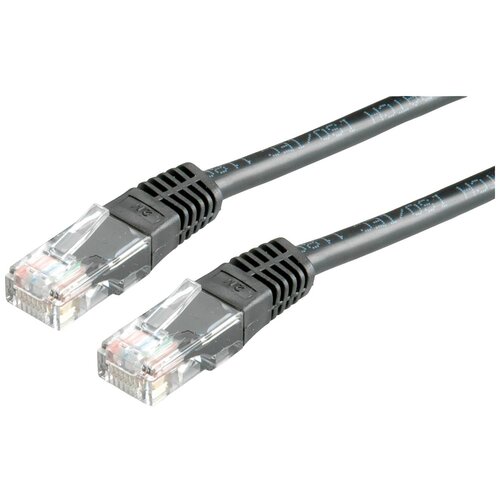Roline 21.15.0555 RJ45 omrežni kabel\, patch kabel cat 5e u/utp 3.00 m črna 1 kos, (20420577) Cene