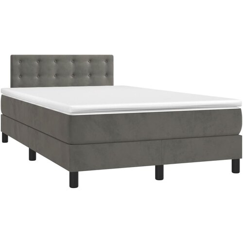 Box spring krevet s madracem tamnosivi 120 x 200 cm bar&amp;scaron;unasti Slike