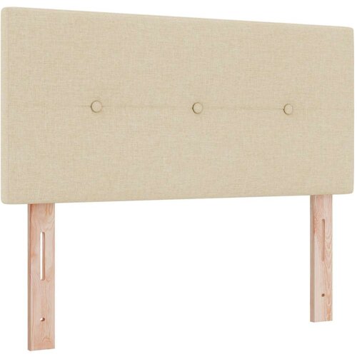  Krevet s podnicom s madracem krem 80x200 cm tkanina Slike
