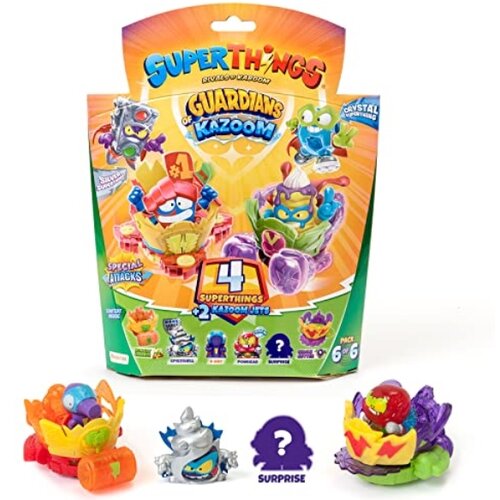 POZZI Direktorji SuperThings iz Kabooma - serija 9 - Guardians of Kazoom - Paket 4 x SuperThings (vključuje 1 srebrni kapetan) in 2 x Kazoom Jets - 6/6, (20837123) Slike