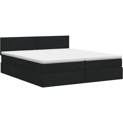  Krevet s od storage s uzglavljem 2 kom. Crna Lažna koža 200 x 200 cm Slike