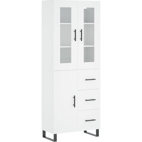 Maison Chic Visoka omara - Komoda - Predalnik bela 69,5x34x180 cm inženirski les, (21719965) Cene