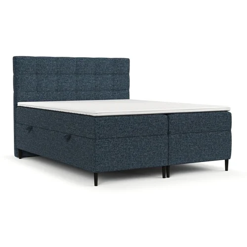 Maison de Rêve Tamno plavi boxspring krevet s prostorom za odlaganje 140x200 cm Urbaneo –