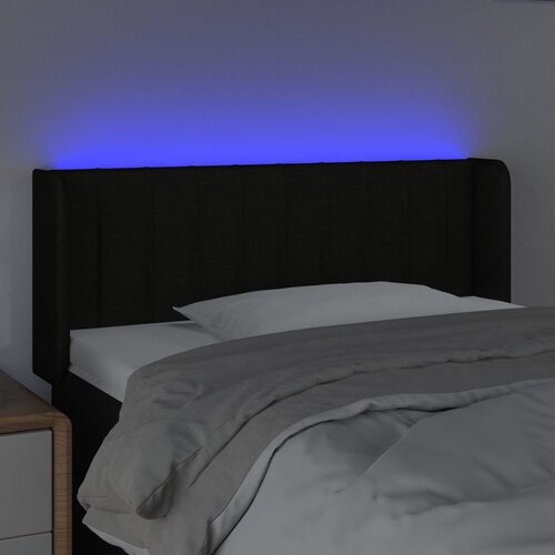  LED uzglavlje crno 83x16x78/88 cm od tkanine Slike