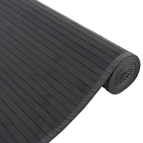  Tepih pravokutni crni 80 x 200 cm od bambusa Slike