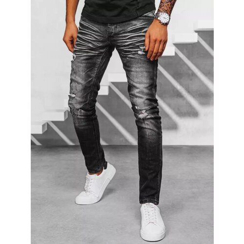 DStreet Spodnie męskie jeansowe czarne Slike