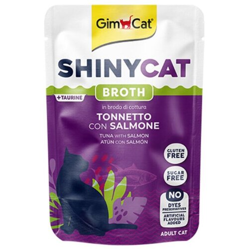 Gimcat Vlažna hrana za mačke Shinycat, Tuna i losos, 70g Slike