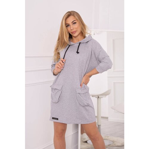 Kesi Dress with hood gray Slike