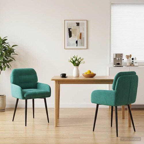 vidaXL Trpezarijske stolice 2 pcs Baršun Tirkizna 59 x 59,5 x 90 cm Cene