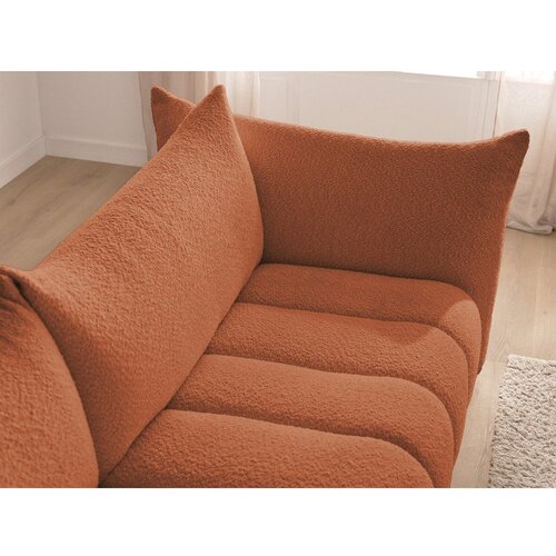 Bobochic Paris Narančasta sofa od boucl&amp;eacute; tkanine 286 cm Azra &amp;ndash; Slike