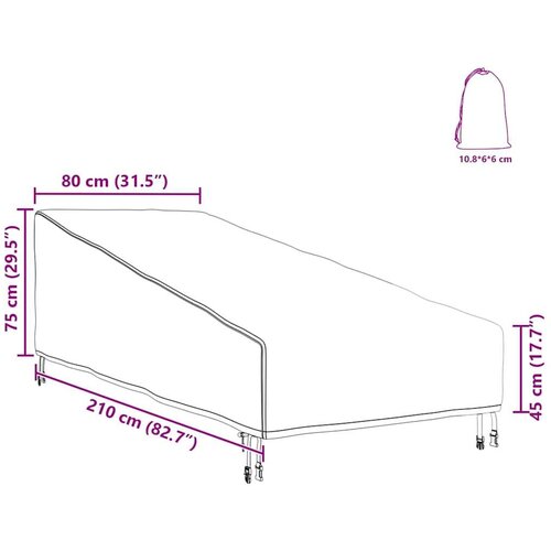 VidaXL Pokrov za vanjski namje&amp;scaron;taj 210 x 80 x 75 cm Slike