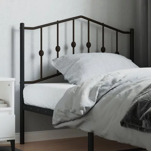 vidaXL Kovinsko posteljno vzglavje črno 100 cm, (21054973)