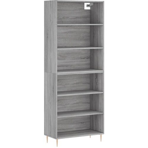 Maison Chic Visoka Komoda - Predalnik betonsko siva 69,5x32,5x180 cm inženirski les, (21718781) Cene