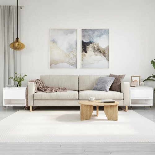 VidaXL Klubska mizica 2 kosa bela 50x46x50 cm inženirski les Slike