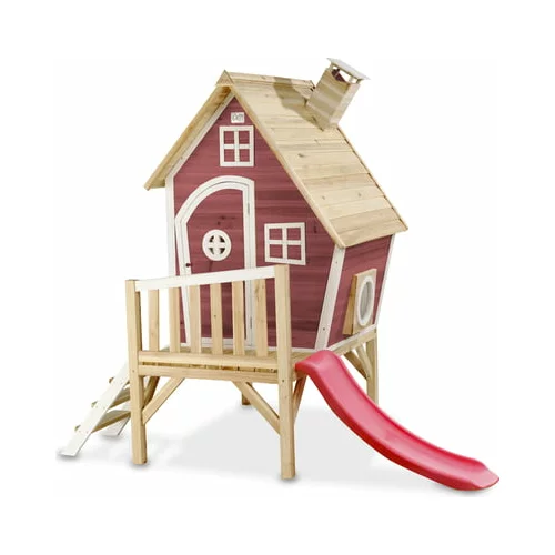 EXIT Toys Drvena kućica za igranje Fantasia 300 - Crvena