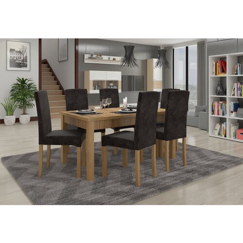 ADRK Blagovaonski set RODOS 56 s pro�irivim stolom i 6 stolica - ZLATNO SME�A Cijene