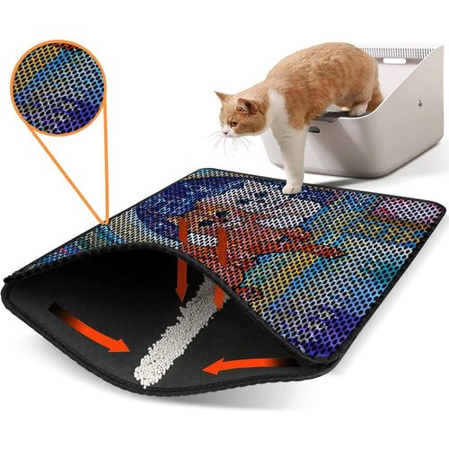 WALLXPERT Nrszn0114 multicolor cat litter mat Cene