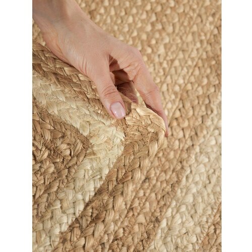 Hanse Home Kremno bel/v naravni barvi ročno tkan tekač iz jute 70x200 cm Jutta &amp;ndash; Slike