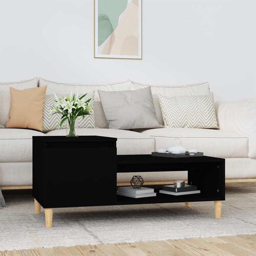  Stolić za kavu crni 100 x 50 x 45 cm od konstruiranog drva Crna Slike