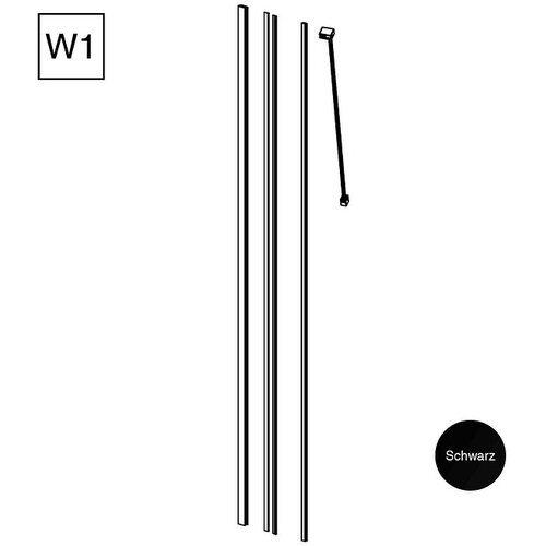 CAMARGUE Meran Mix & Match Set okova W1 (Visina: 200 cm, Crna) Cijene
