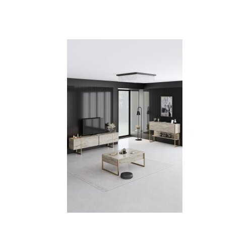 Hanah home Komoda Luxe 120x80x30cm Bež-Zlatna Cene