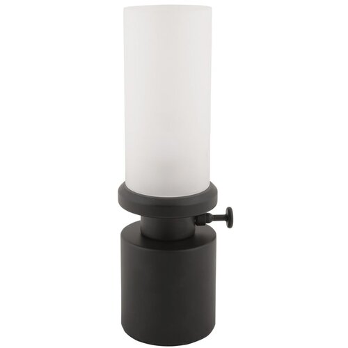 Leitmotiv Črna LED zatemnitvena namizna svetilka s kovinskim in steklenim senčilom (višina 29,5 cm) Camp – Cene