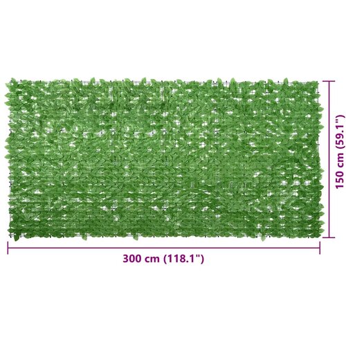  zastor sa zelenim li&amp;scaron;ćem 300 x 150 cm Slike