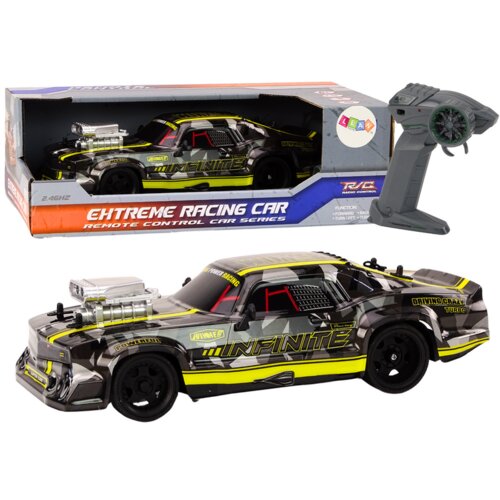 Rc automobil na daljinsko upravljanje 1:16 gumeni kotači Drift crni Slike