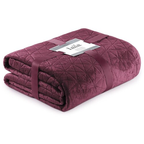 AmeliaHome Temno rožnato pre&amp;scaron;ito pregrinjalo 170x210 cm Laila &amp;ndash; Slike